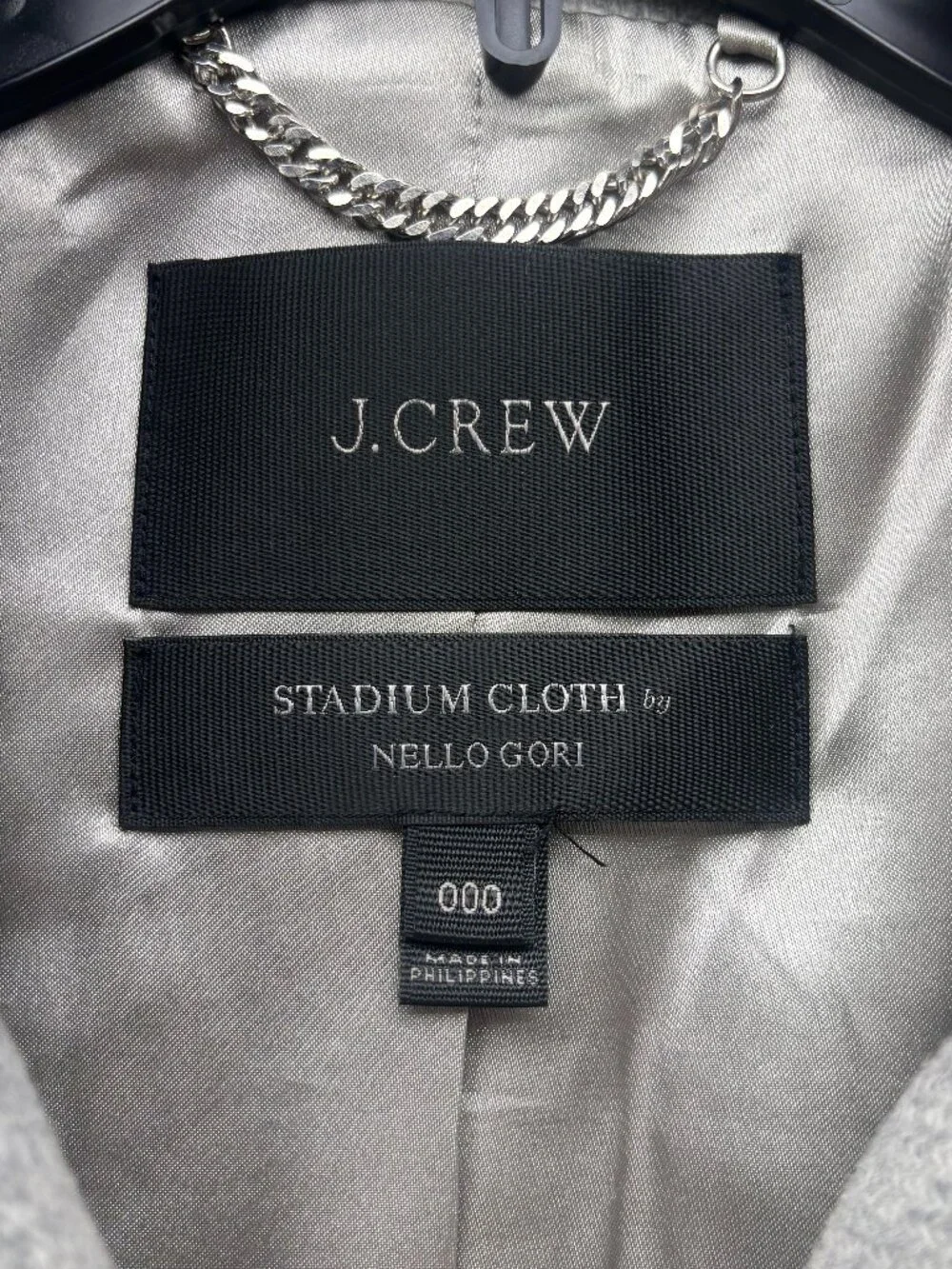 J Crew Coat Womens 000 Gray Wool Topcoat Stadium Cloth Nello Gori - Picture 3 of 12